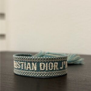 christian Dior cotton Woven friendship adjustable Logo Bracelet